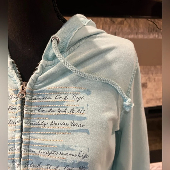 Polo Jeans Company RL size Large light green hoodie - Picture 4 of 7